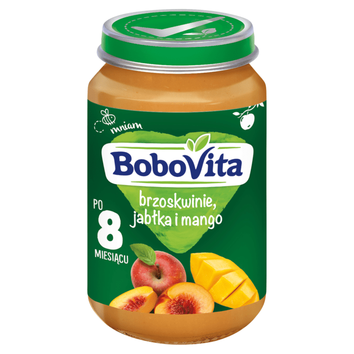Bobovita deserek brzoskwinie jabłka i mango po 8 miesiącu 190 g