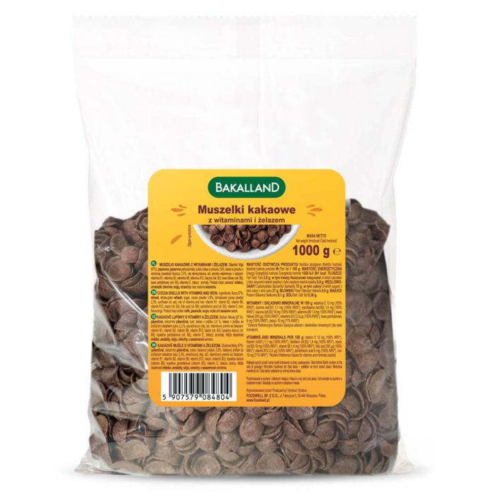 Bakalland muszelki kakaowe, 1kg