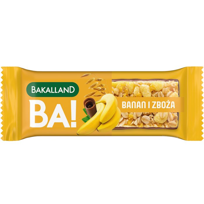 BAKALLAND BA! Baton Banan i zboża, 40g