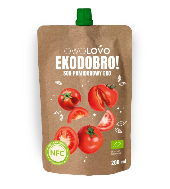 Owolovo sok pomidorowy eko łagodny 200ml