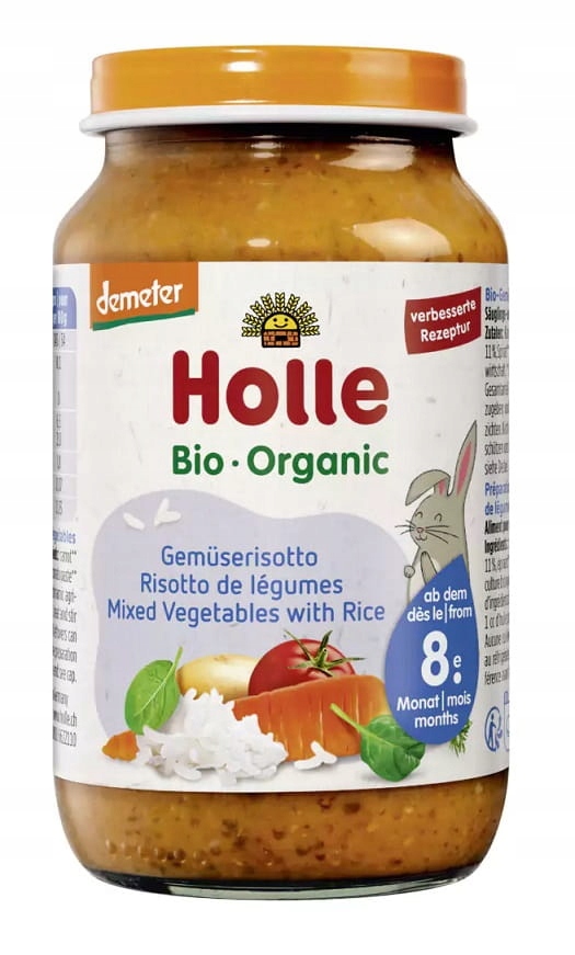 Holle danie dla niemowląt warzywa z ryżem bio 220g