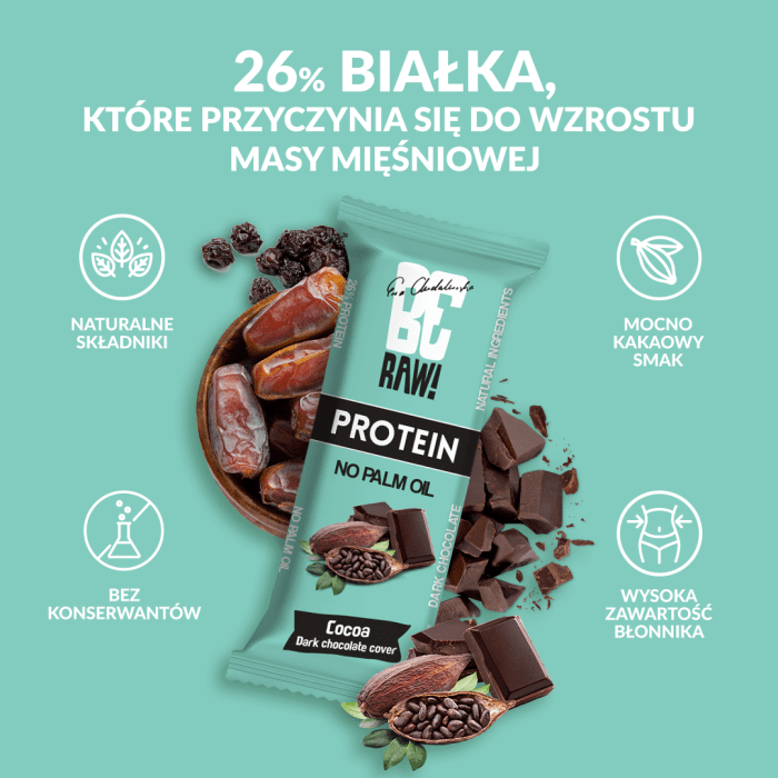 BERAW Protein 38% Raw Cocoa, 40g - KD