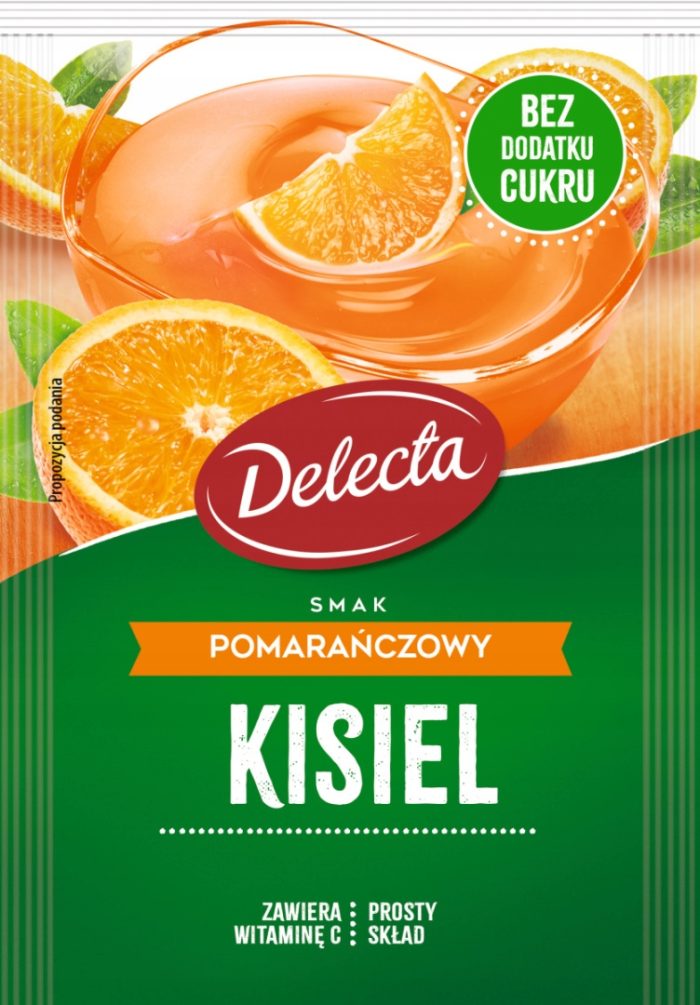 DELECTA Kisiel o smaku Pomarańczowym, 38g