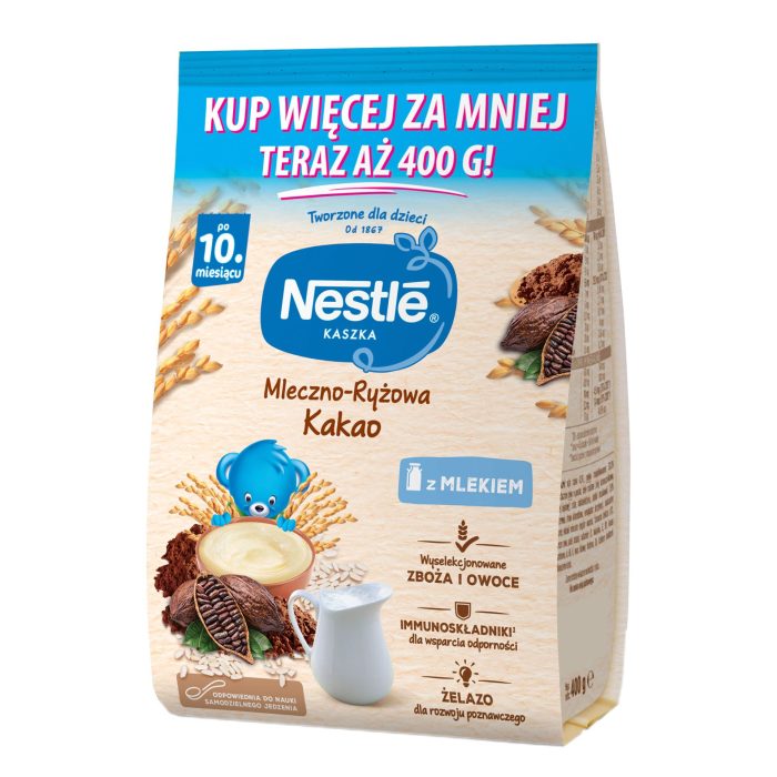 NESTLE Kaszka mleczno-ryżowa kakao, 400g
