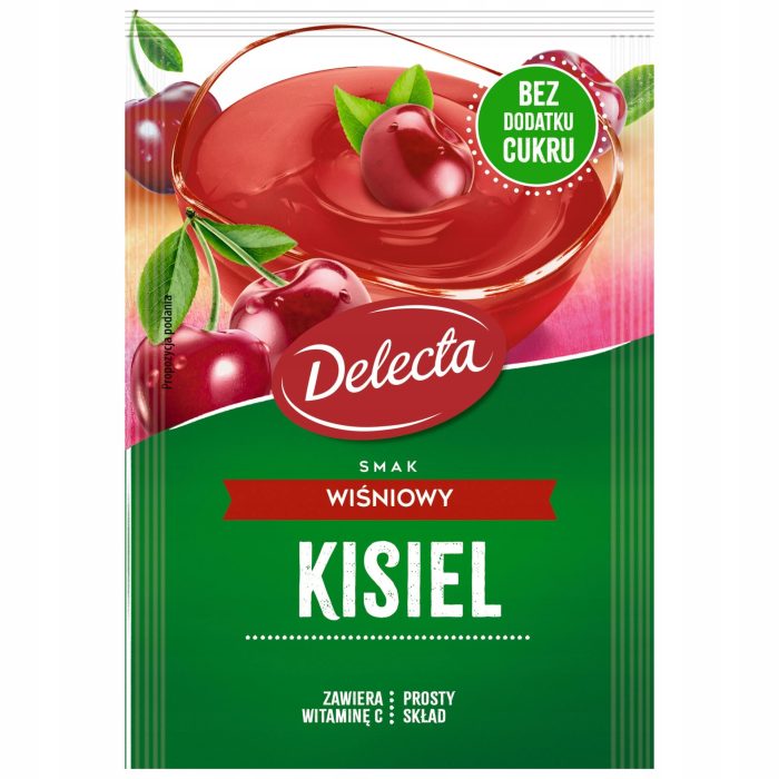 Delecta kisiel o smaku wiśniowym, 38g