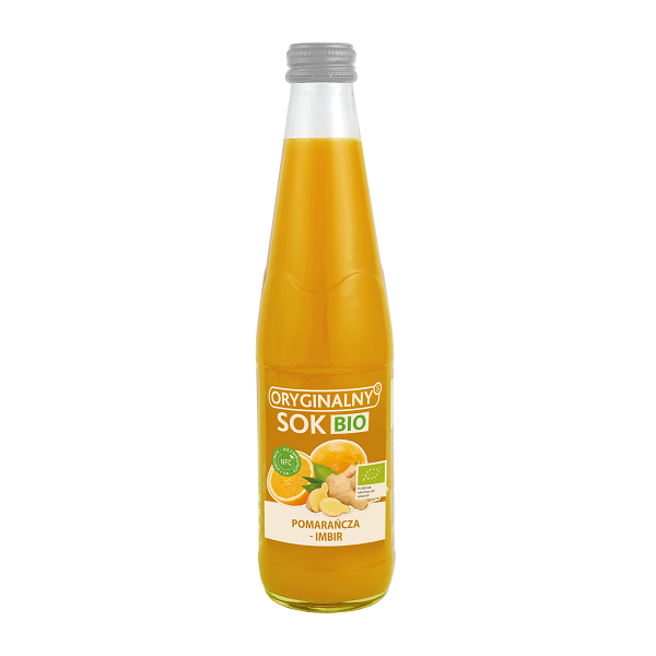 Oryginalny sok pomarańcza-imbir bio, 330ml krótka data