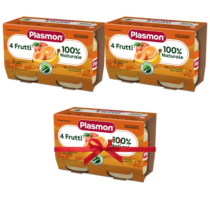 Plasmon deserek cztery owoce 2x104g 2+1 gratis