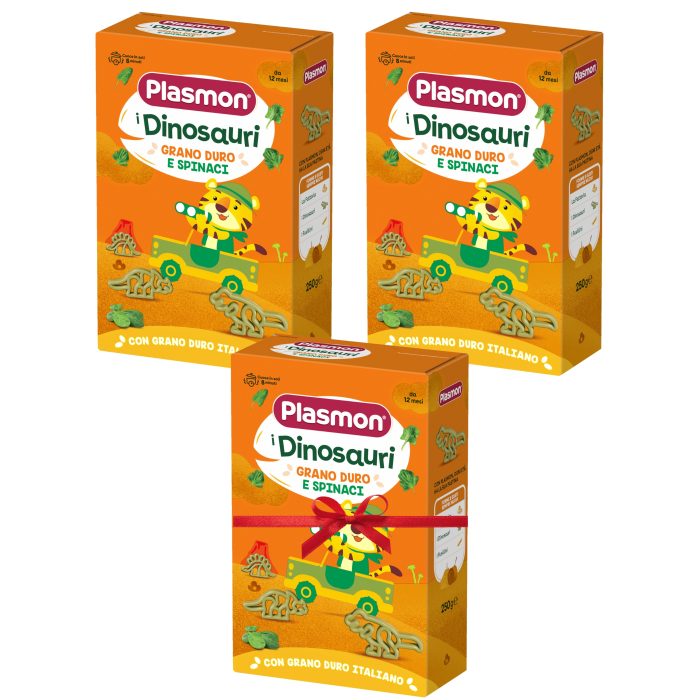 PLASMON Makaron dla małych dzieci Dinozaury 250g 2+1 Gratis
