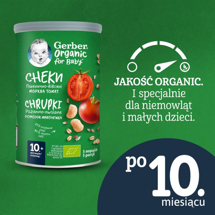 Gerber organic chrupki pomidor marchewka 3x35g