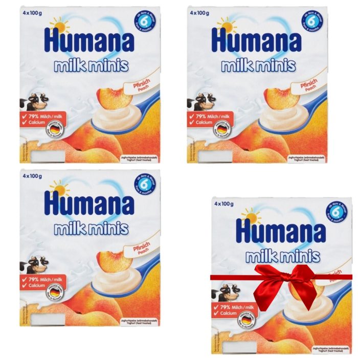 Humana deserek jogurtowy brzoskwinia (4x100g) 3+1 gratis