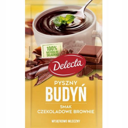Delecta budyń smak czekoladowe brownie, 43g