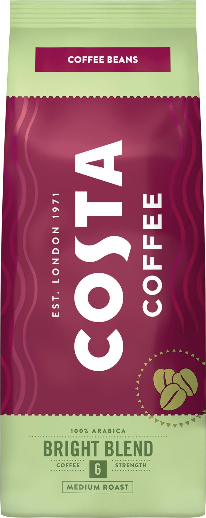 COSTA COFFEE Kawa ziarnista At Home Bright Blend 100% Arabica