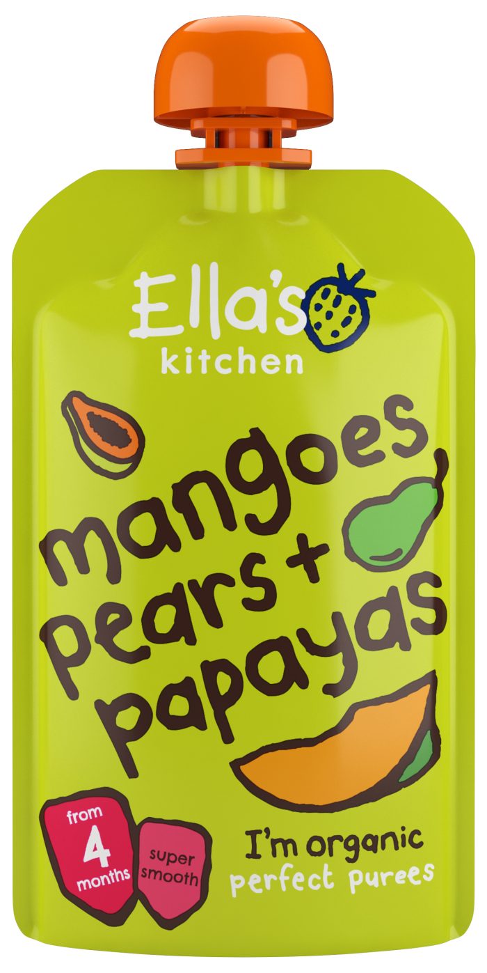 Ella's Kitchen Bio Mango, gruszka i papaja, 120g