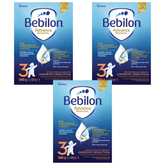 BEBILON 3 Advance Pronutra, mleko następne po 1. roku, 3x1000g