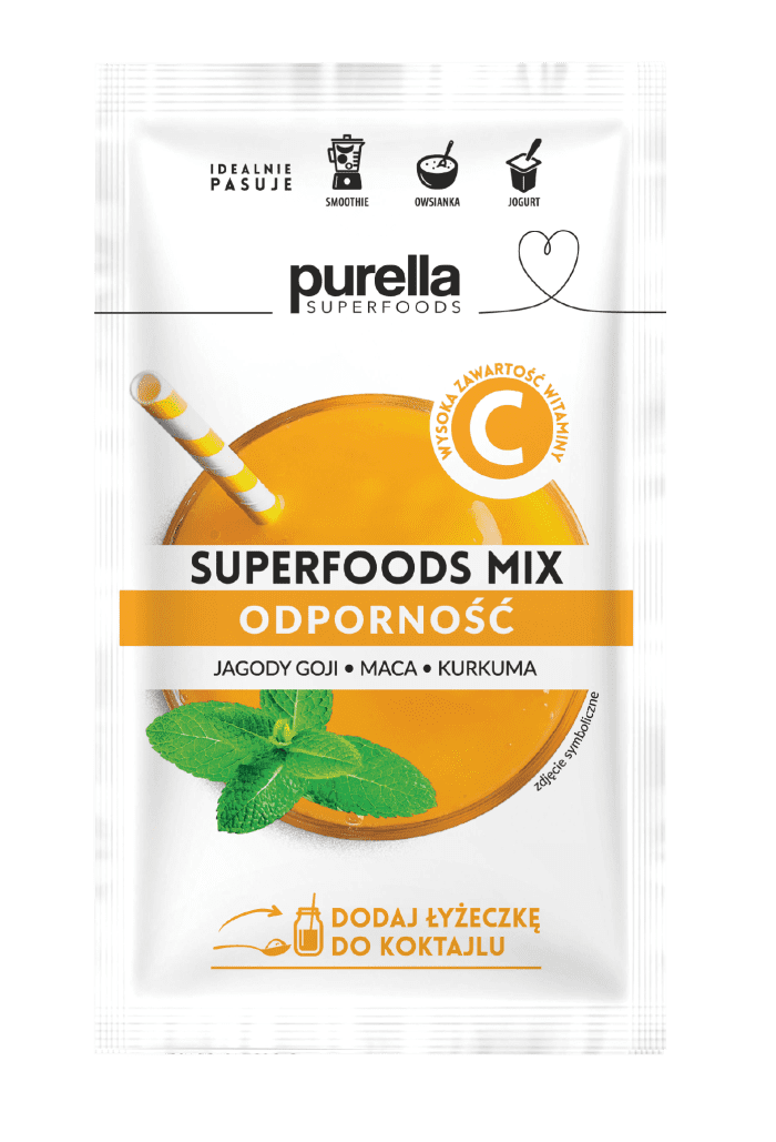 Purella superfoods mix odporność kurkuma goji maca 40g