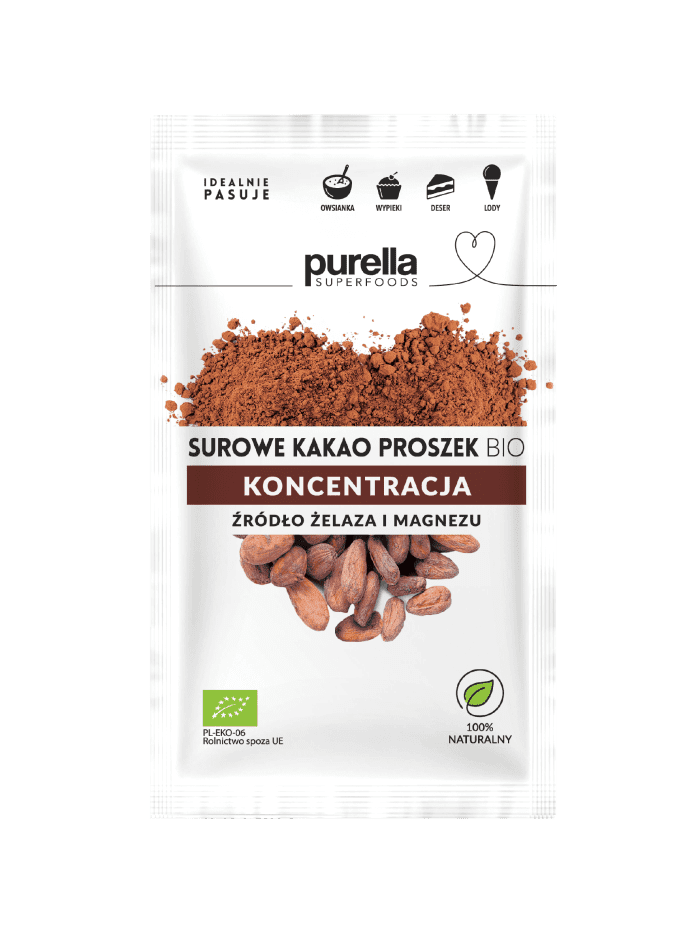 PURELLA SUPERFOODS Surowe kakao sproszkowane 40 g Bio