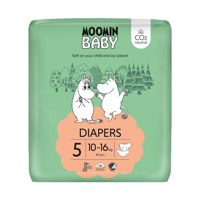 Moomin Baby pieluszki eko Diapers 5 40 szt. 10-16kg (wcześniej Muumi)
