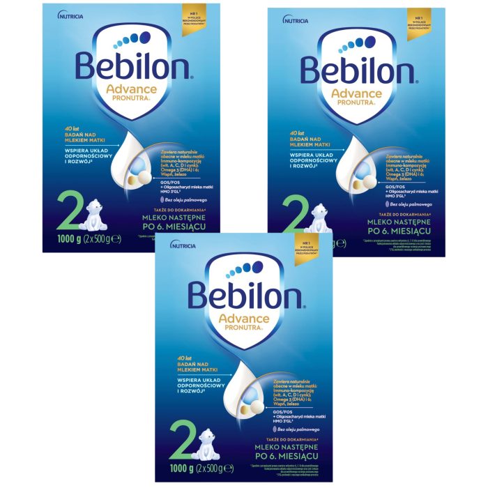 BEBILON 2 Advance Pronutra, Mleko następne po 6. miesiącu, 3x1000g