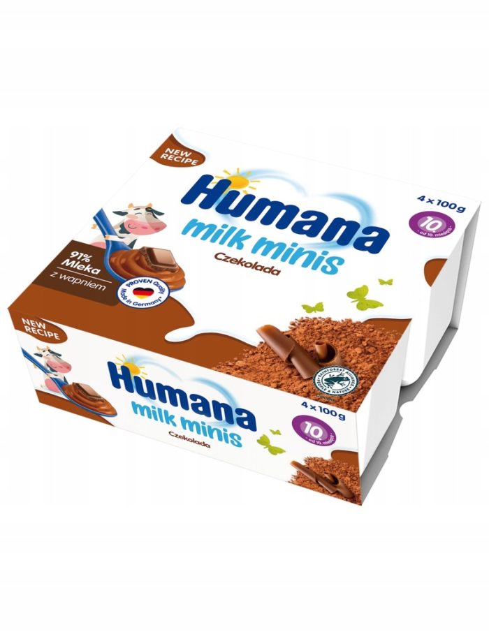 HUMANA Deserek mleczny, czekoladowy 4x100g